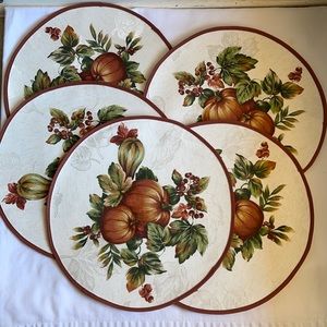 Bardwill Home Fall Inspiration Round Placements Set of 5 .